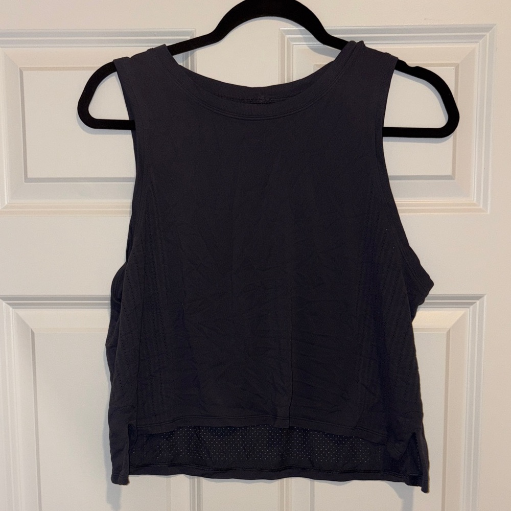 lululemon athletica Navy Sleeveless cropped workout top